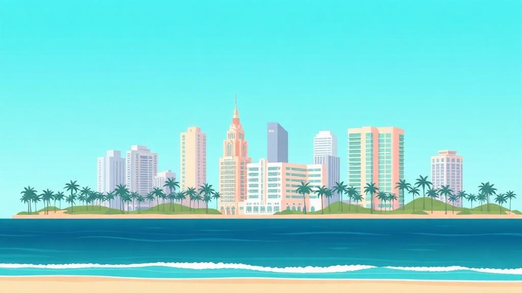 Florida skyline illustration