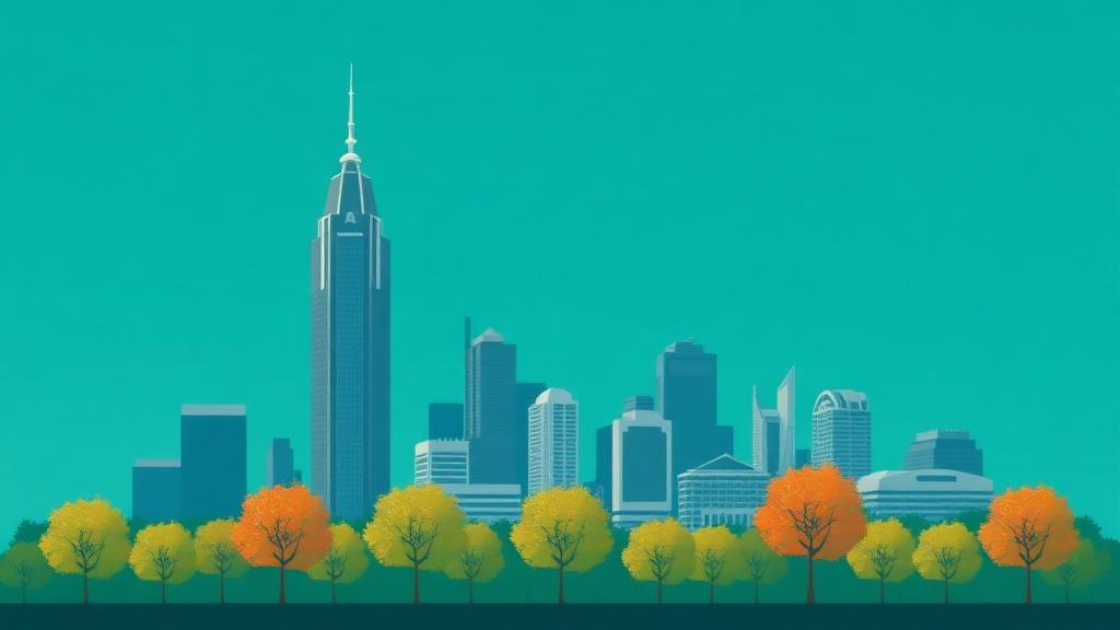 Georgia skyline illustration