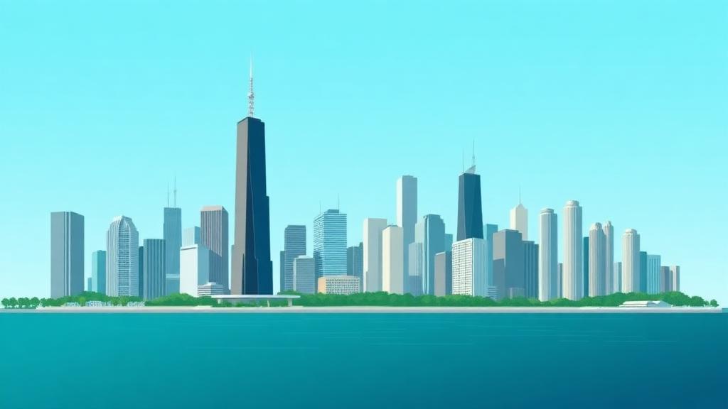 Illinois skyline illustration