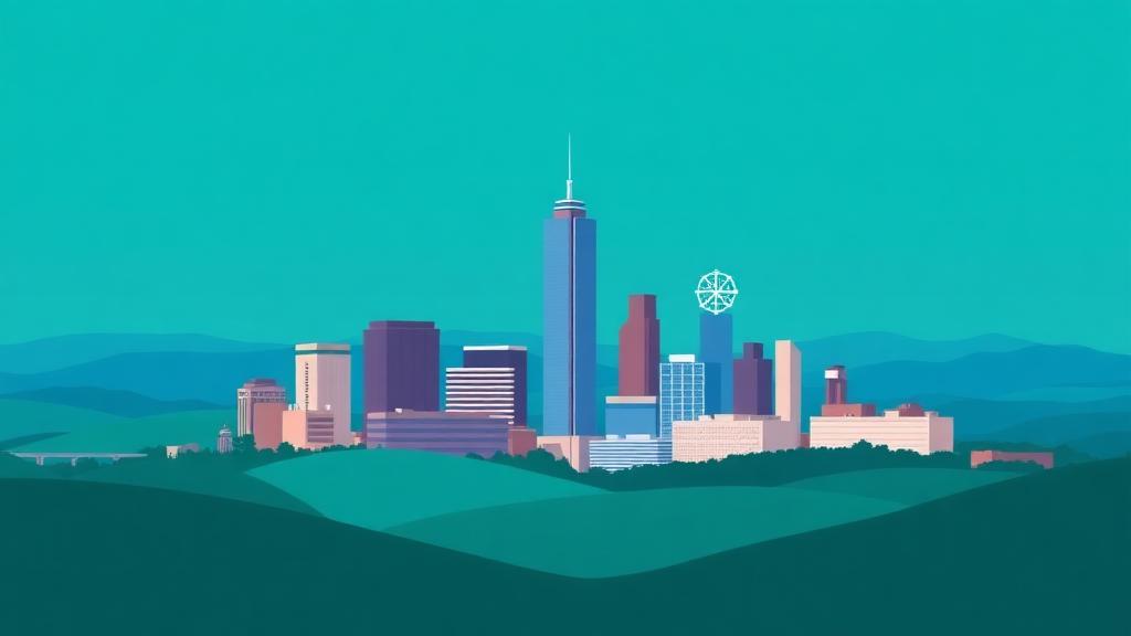 North Carolina skyline illustration