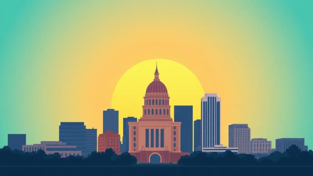 Texas skyline illustration